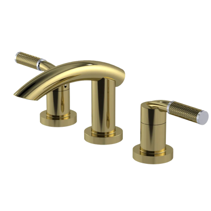 Rubinet Widespread Lav. Set. (less drain) Natural Brass