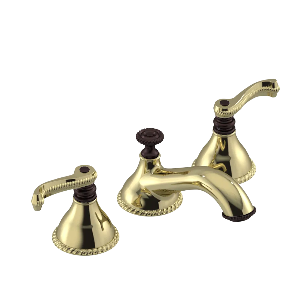 Rubinet Widespread Lav. Set. (less drain) Gold
