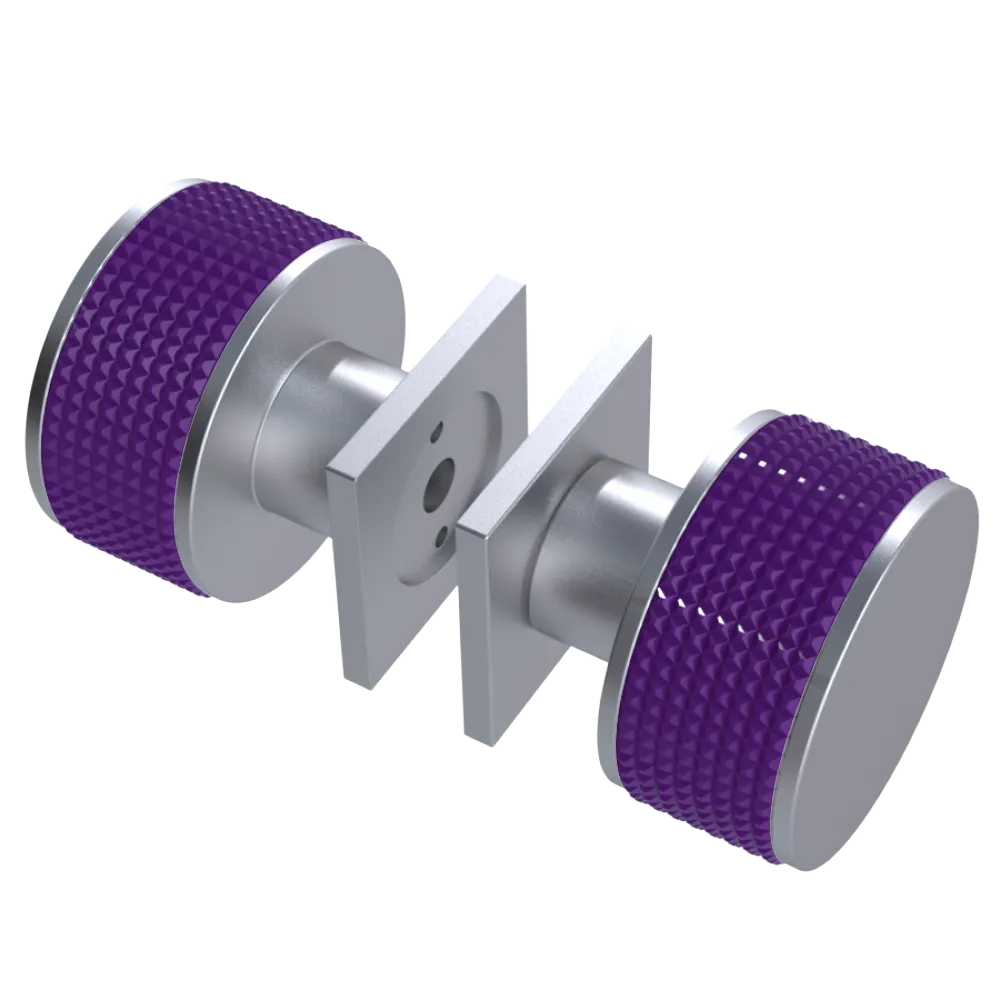 Rubinet Shower Door Knob (set) Satin Chrome