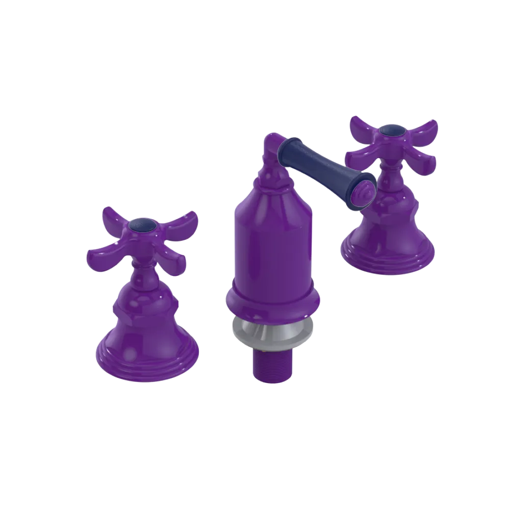 Rubinet Bidet Fitting with Spray, Diverter, and Vacum Breaker (Less Drain) Purple Haze