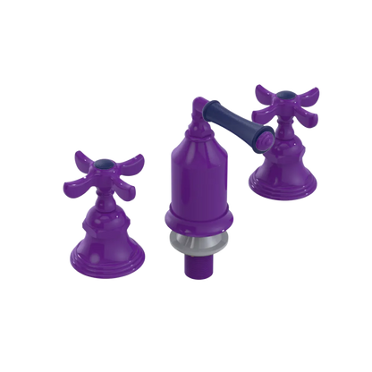 Rubinet Bidet Fitting with Spray, Diverter, and Vacum Breaker (Less Drain) Purple Haze