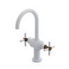 Rubinet Single Hole Dual Handle Lav. Set with LaSalle Spout (less drain) Matt White
