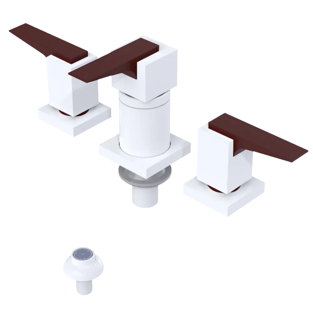 Rubinet Bidet Fitting with Spray, Diverter, and Vacuum Breaker (less drain) White