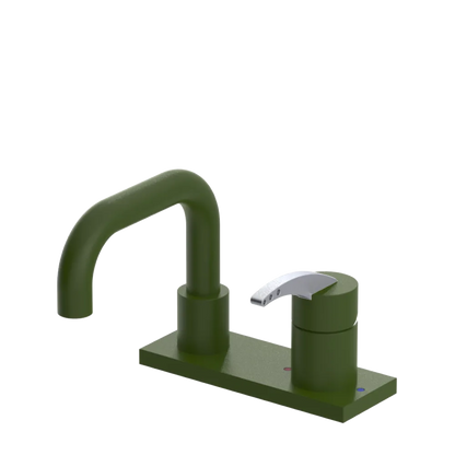 Rubinet 4" Centre Single Control Lav. Set. with Genesis spout (less drain) Green Envy
