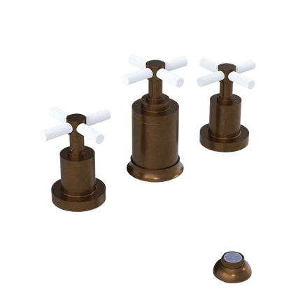 Rubinet Bidet Fitting with Spray, Diverter, and Vacuum Breaker (less drain) Tuscan Brass