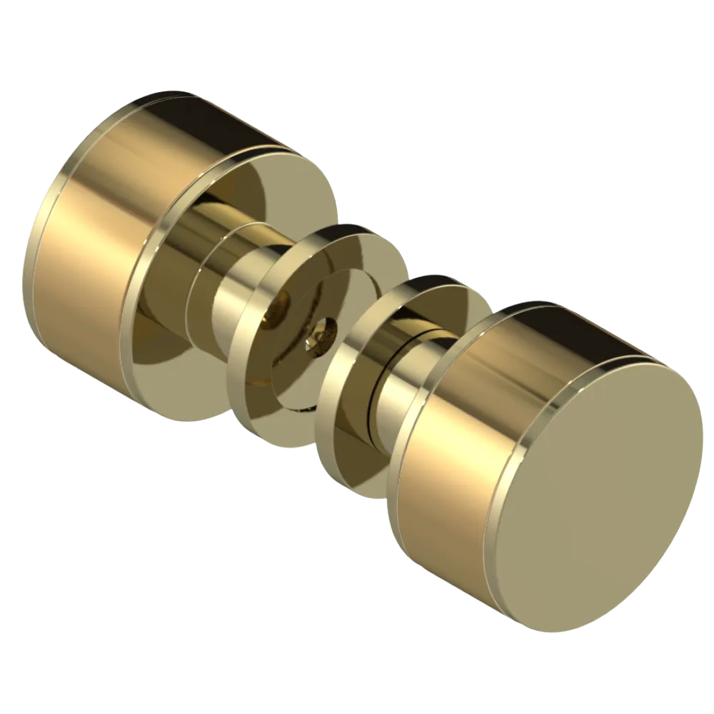 Rubinet Shower Door Knob (set) Natural Brass