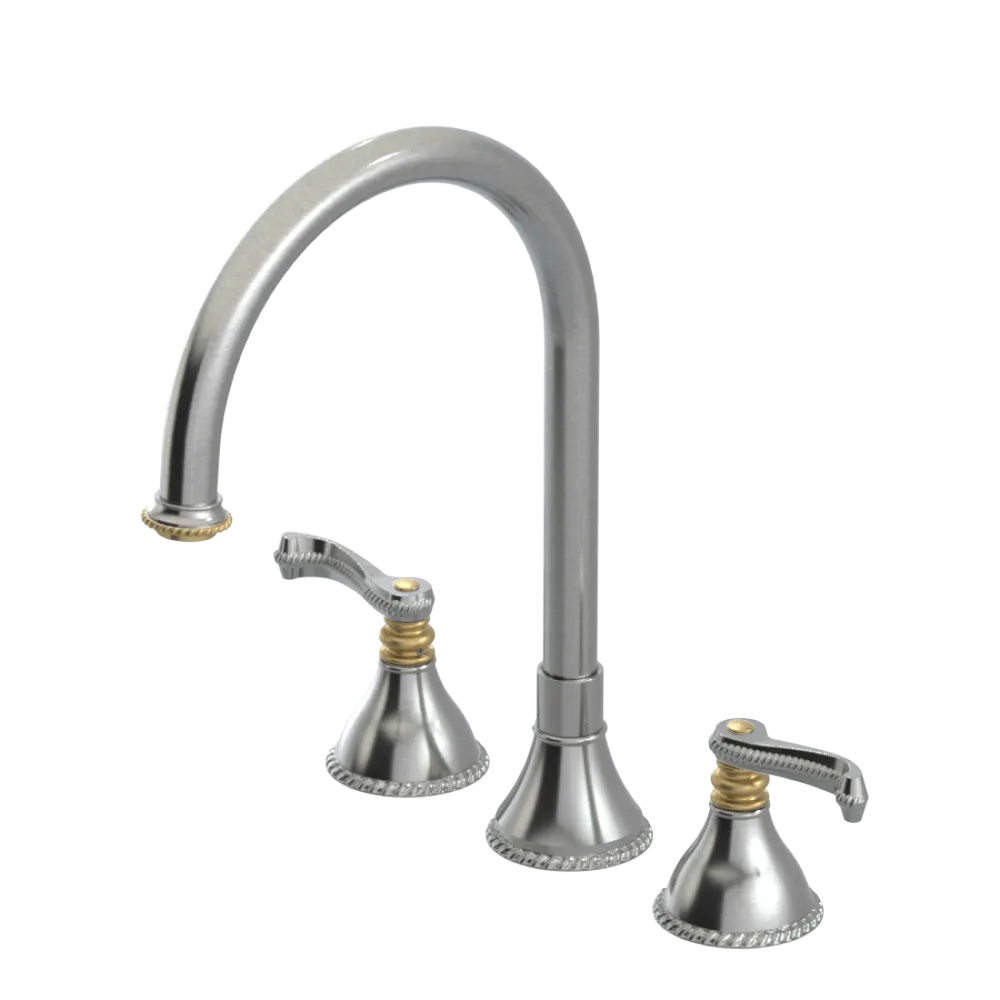 Rubinet Widespread Kitchen Set Satin Nickel