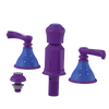 Rubinet Bidet Fitting with Spray, Diverter, and Vacum Breaker (Less Drain) Purple Haze