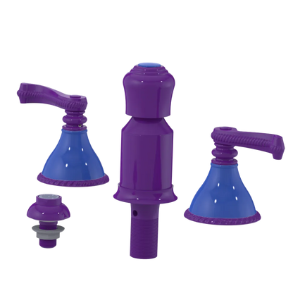 Rubinet Bidet Fitting with Spray, Diverter, and Vacum Breaker (Less Drain) Purple Haze
