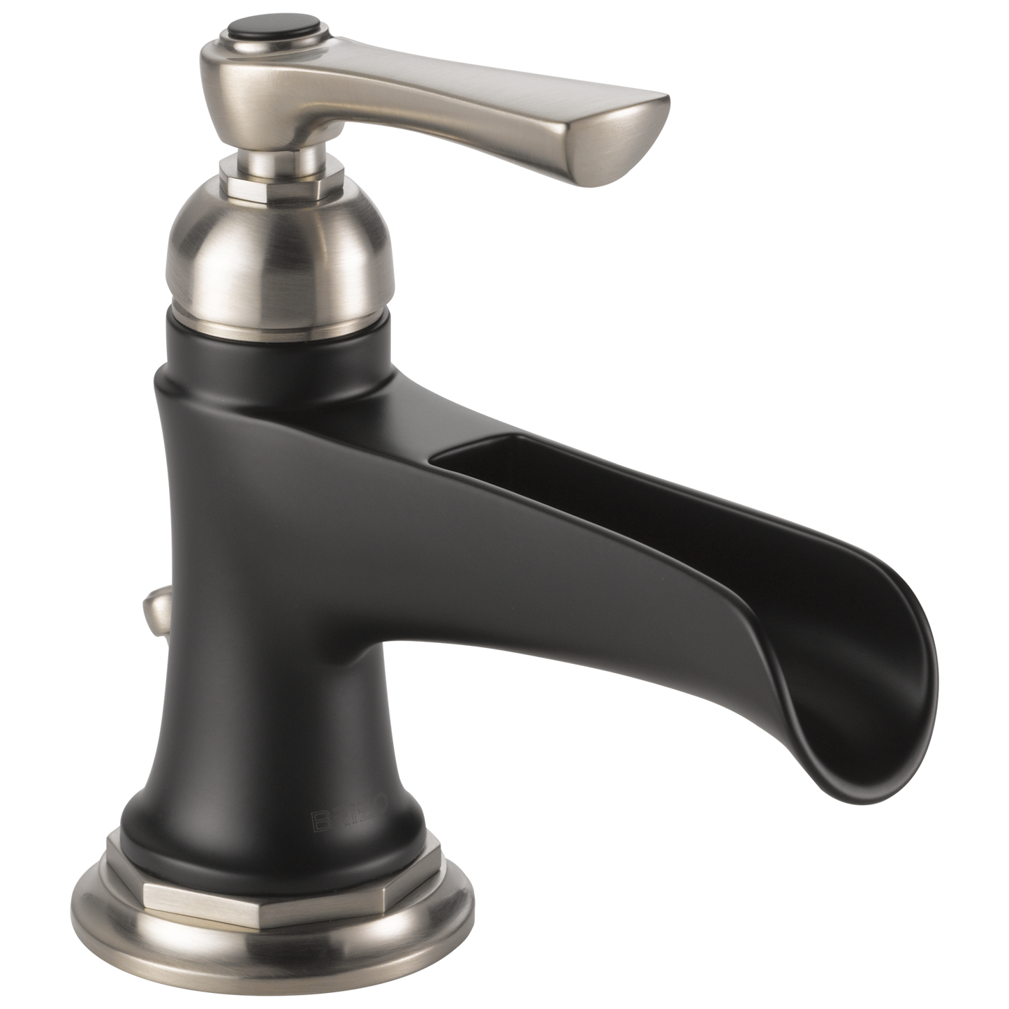 Rook Single-Handle Lavatory Faucet with Channel Spout 1.5 GPM - Matte Black / Brilliance® Luxe Nickel®
