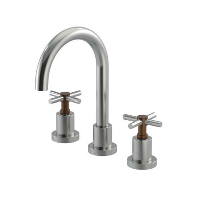 Rubinet Widespread Lav. Set. (less drain) Satin Nickel