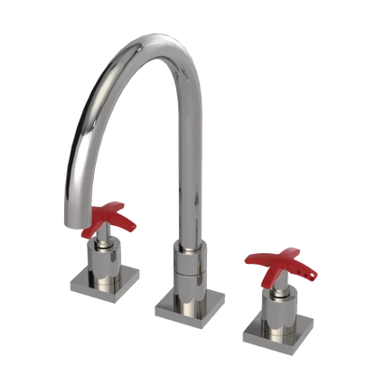 Rubinet Widespread Kitchen Set Polished Nickel