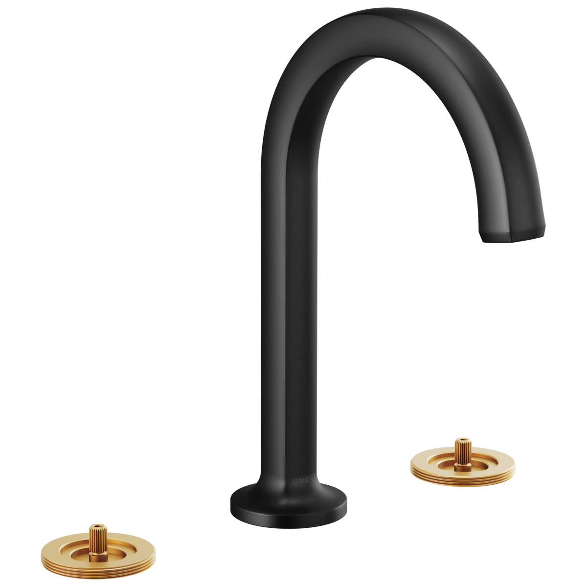 Kintsu Widespread Lavatory Faucet with Arc Spout - Less Handles - Matte Black