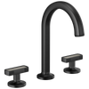 Brizo Kintsu Widespread Lavatory Faucet with Arc Spout - Less Handles - Complete Kit - Matte Black
