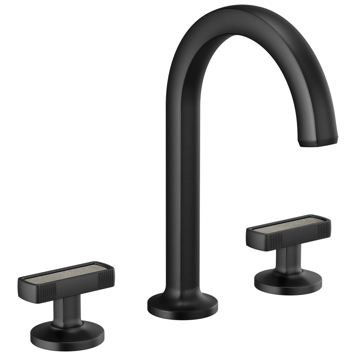 Brizo Kintsu Widespread Lavatory Faucet with Arc Spout - Less Handles - Complete Kit - Matte Black