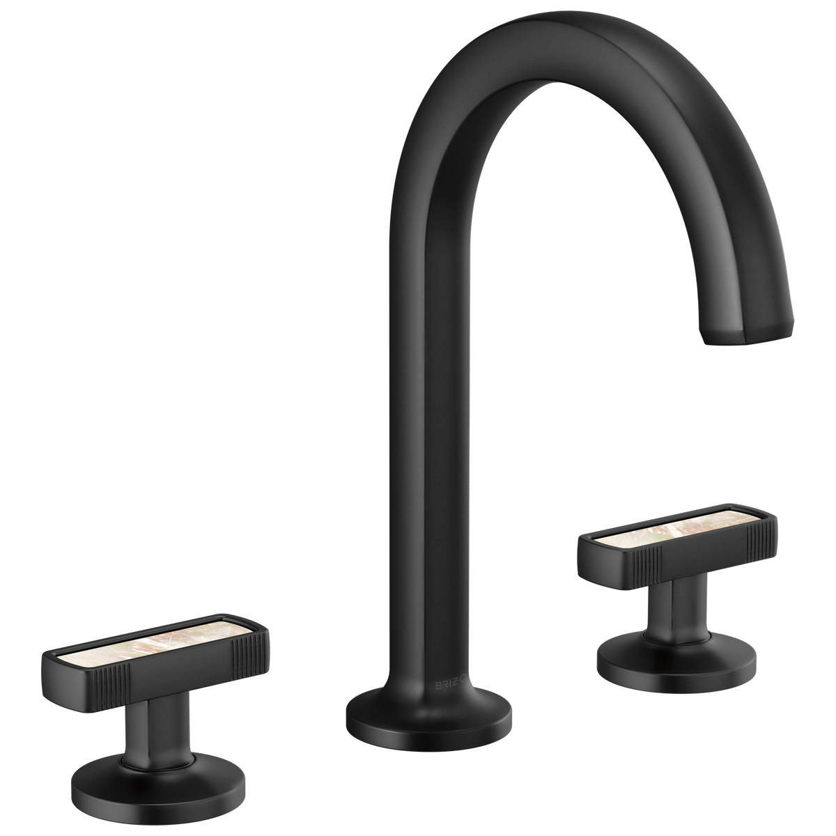 Brizo Kintsu Widespread Lavatory Faucet with Arc Spout - Less Handles - Complete Kit - Matte Black