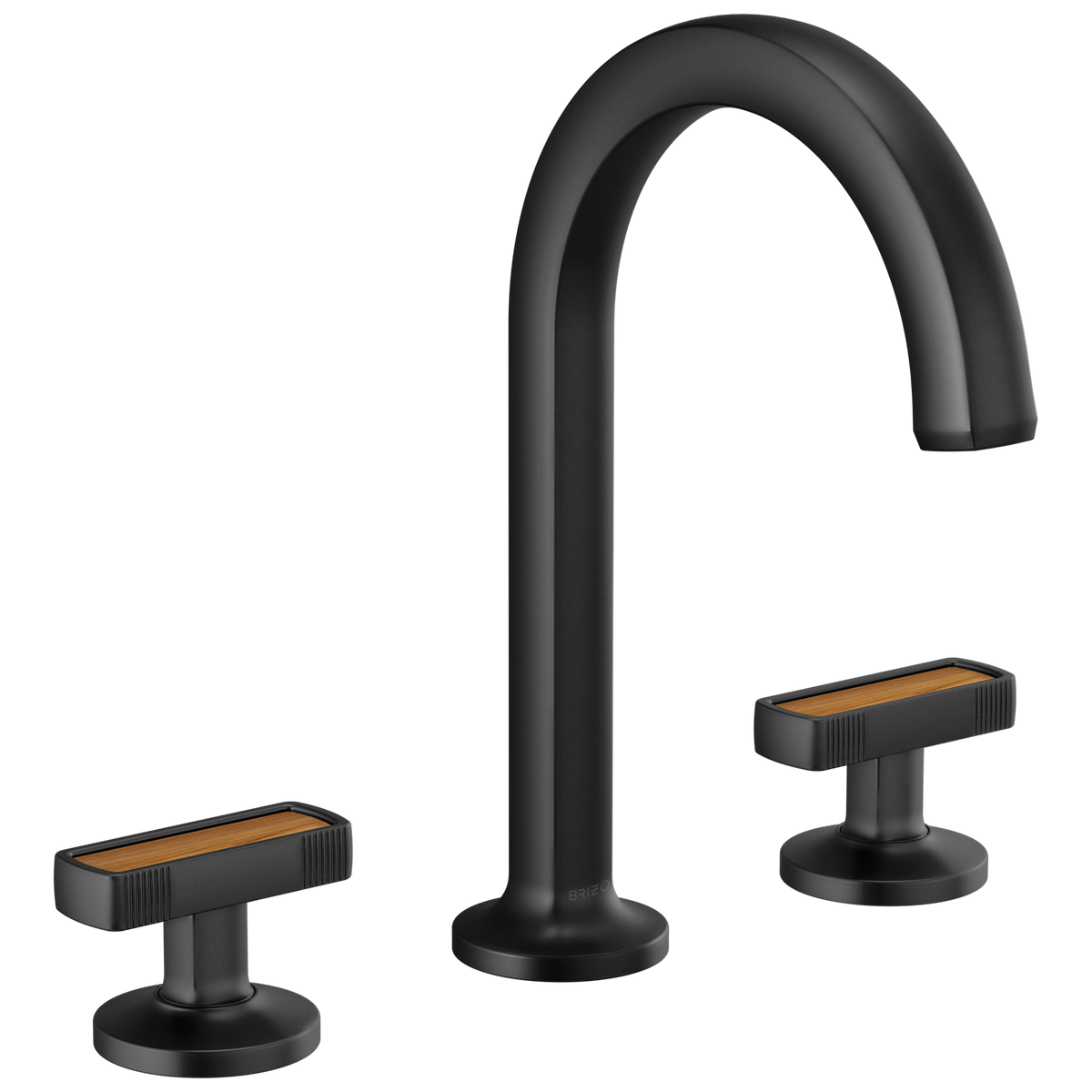 Brizo Kintsu Widespread Lavatory Faucet with Arc Spout - Less Handles - Complete Kit - Matte Black