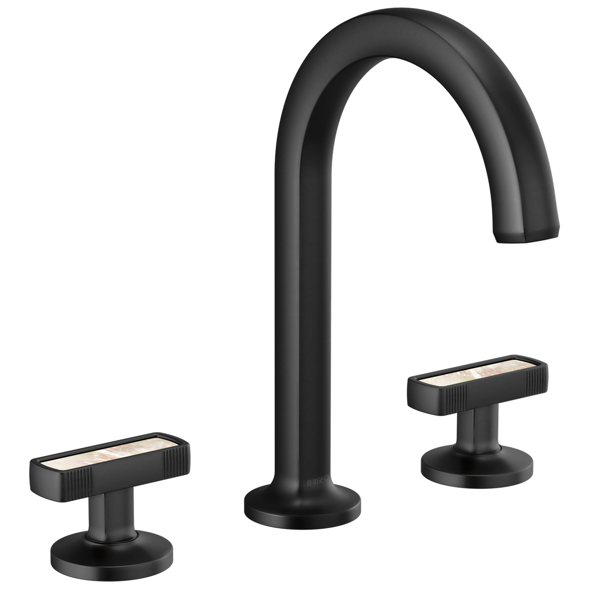 Brizo Kintsu Widespread Lavatory Faucet with Arc Spout - Less Handles - Complete Kit - Matte Black