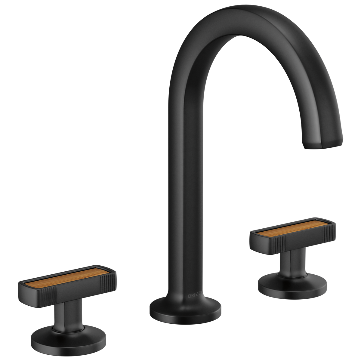 Brizo Kintsu Widespread Lavatory Faucet with Arc Spout - Less Handles - Complete Kit - Matte Black