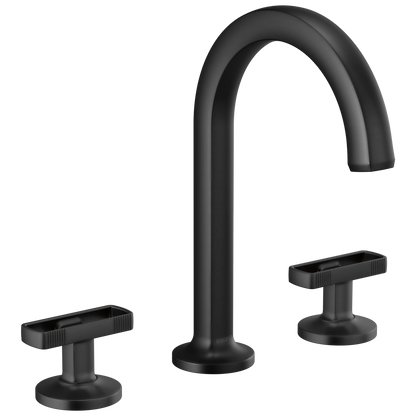 Brizo Kintsu Widespread Lavatory Faucet with Arc Spout - Less Handles - Complete Kit - Matte Black