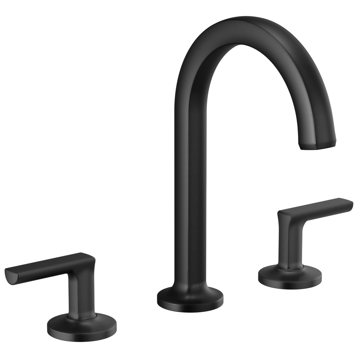 Brizo Kintsu Widespread Lavatory Faucet with Arc Spout - Less Handles - Complete Kit - Matte Black