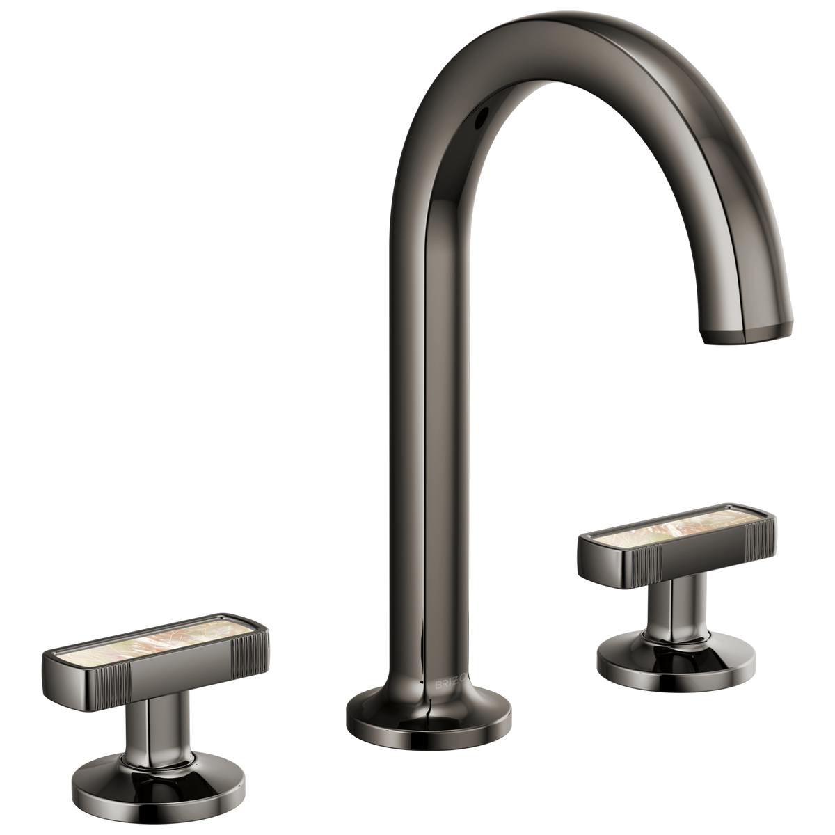 Brizo Kintsu Widespread Lavatory Faucet with Arc Spout - Less Handles 1.5 GPM - Complete Kit - Matte Black