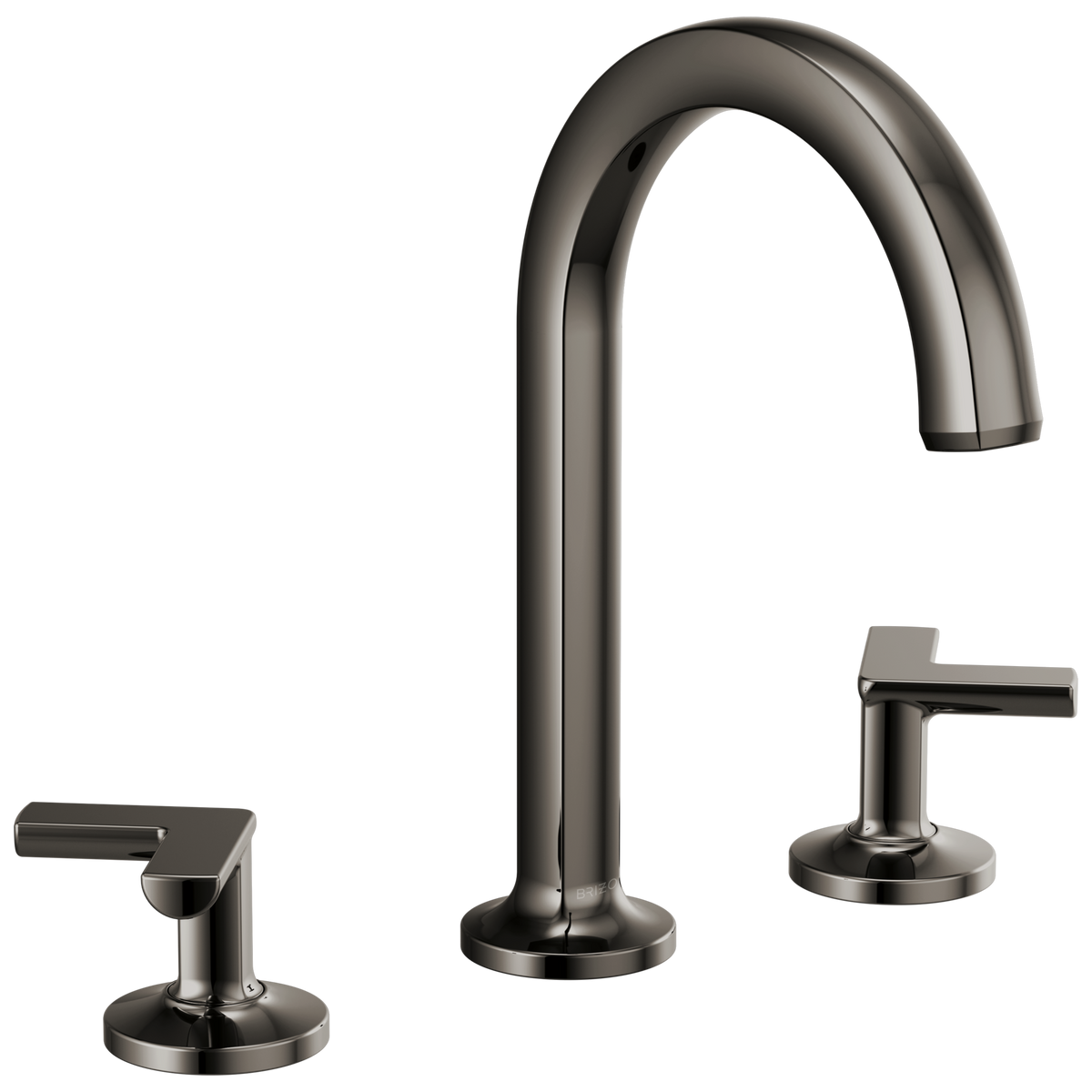 Brizo Kintsu Widespread Lavatory Faucet with Arc Spout - Less Handles 1.5 GPM - Complete Kit - Matte Black