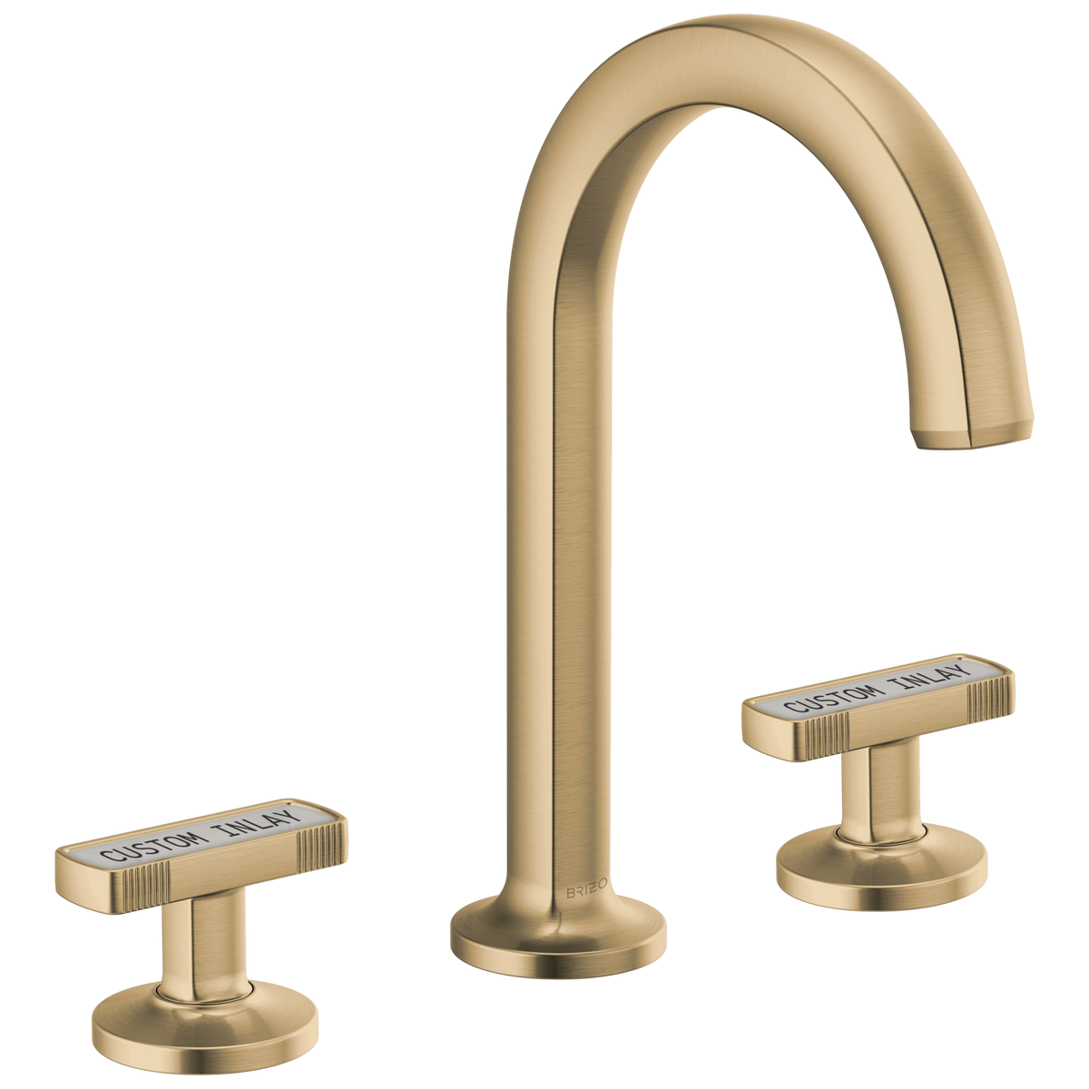 Brizo Kintsu Widespread Lavatory Faucet with Arc Spout - Less Handles 1.2 GPM - Complete Kit - Brilliance® Luxe Gold®