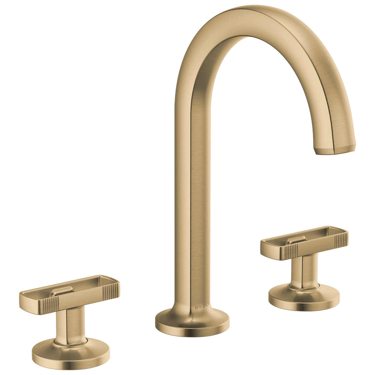 Brizo Kintsu Widespread Lavatory Faucet with Arc Spout - Less Handles 1.5 GPM - Complete Kit - Brilliance® Luxe Gold®