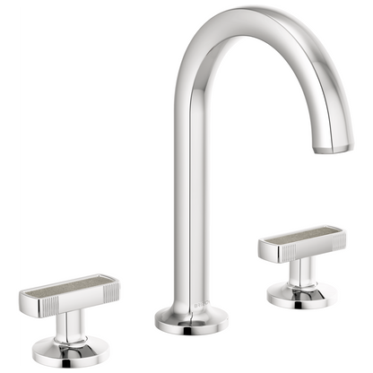 Brizo Kintsu Widespread Lavatory Faucet with Arc Spout - Less Handles 1.2 GPM - Complete Kit - Polished Chrome