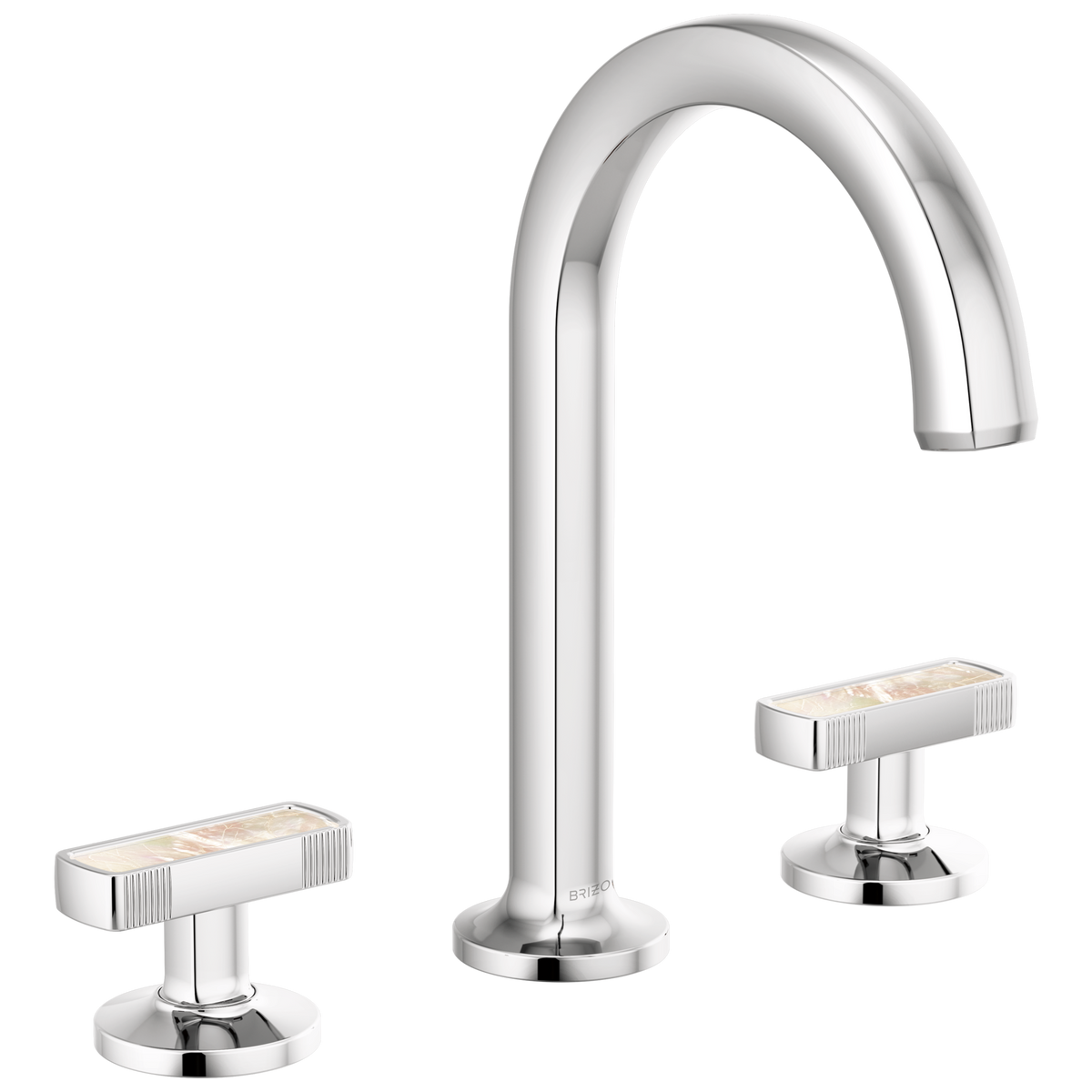 Brizo Kintsu Widespread Lavatory Faucet with Arc Spout - Less Handles 1.2 GPM - Complete Kit - Polished Chrome