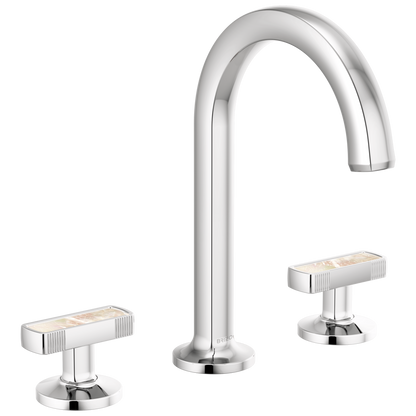 Brizo Kintsu Widespread Lavatory Faucet with Arc Spout - Less Handles 1.2 GPM - Complete Kit - Polished Chrome