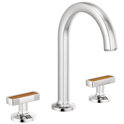 Brizo Kintsu Widespread Lavatory Faucet with Arc Spout - Less Handles 1.2 GPM - Complete Kit - Polished Chrome