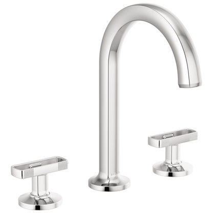 Brizo Kintsu Widespread Lavatory Faucet with Arc Spout - Less Handles 1.2 GPM - Complete Kit - Polished Chrome