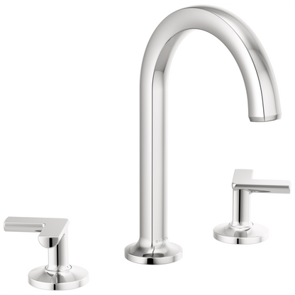Brizo Kintsu Widespread Lavatory Faucet with Arc Spout - Less Handles 1.2 GPM - Complete Kit - Polished Chrome