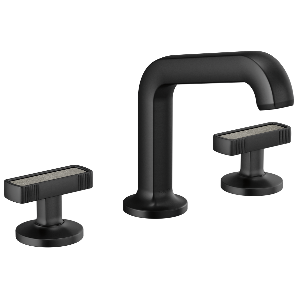 Brizo Kintsu Widespread Lavatory Faucet with Angled Spout - Less Handles - Complete Kit - Matte Black
