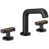 Brizo Kintsu Widespread Lavatory Faucet with Angled Spout - Less Handles - Complete Kit - Matte Black