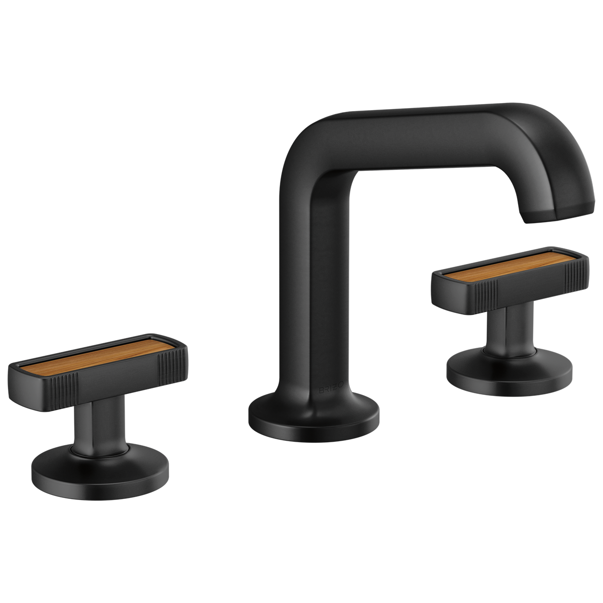 Brizo Kintsu Widespread Lavatory Faucet with Angled Spout - Less Handles - Complete Kit - Matte Black