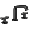 Brizo Kintsu Widespread Lavatory Faucet with Angled Spout - Less Handles - Complete Kit - Matte Black