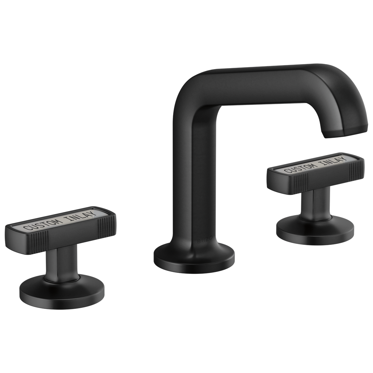 Brizo Kintsu Widespread Lavatory Faucet with Angled Spout - Less Handles - Complete Kit - Matte Black