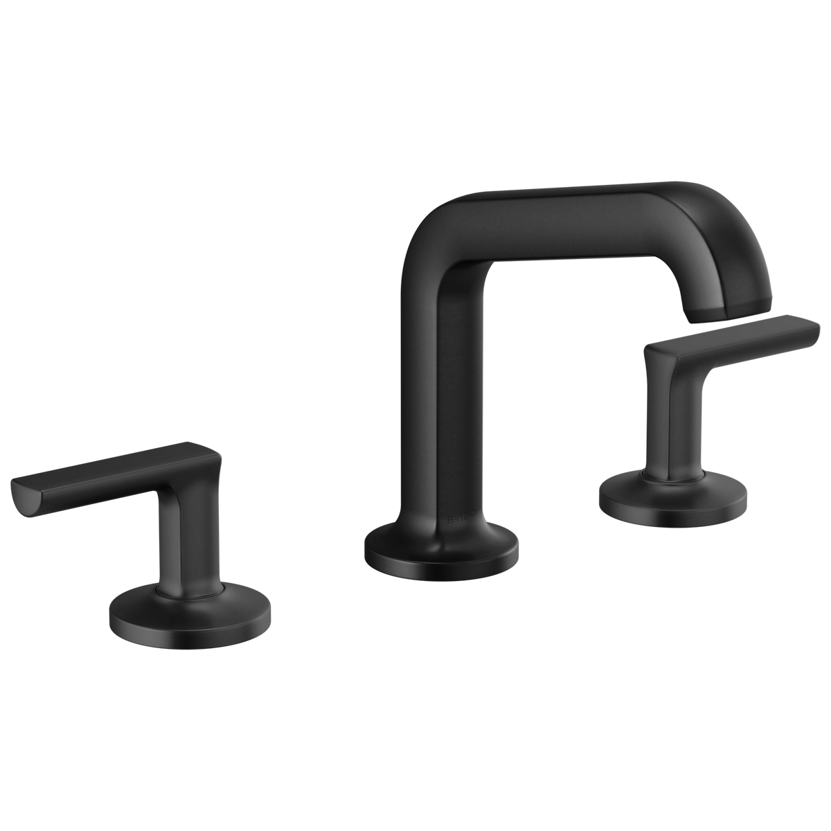 Brizo Kintsu Widespread Lavatory Faucet with Angled Spout - Less Handles - Complete Kit - Matte Black