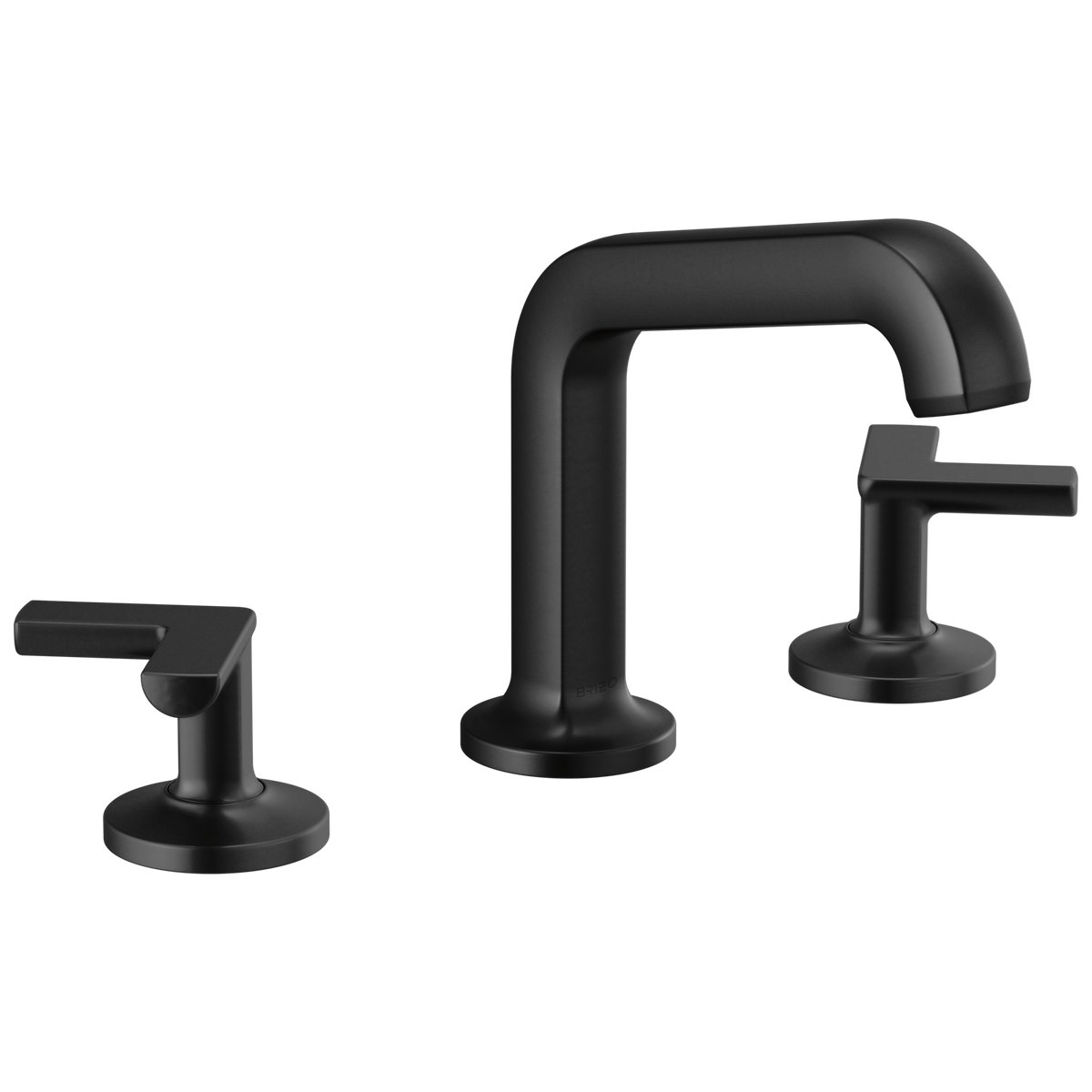 Brizo Kintsu Widespread Lavatory Faucet with Angled Spout - Less Handles - Complete Kit - Matte Black