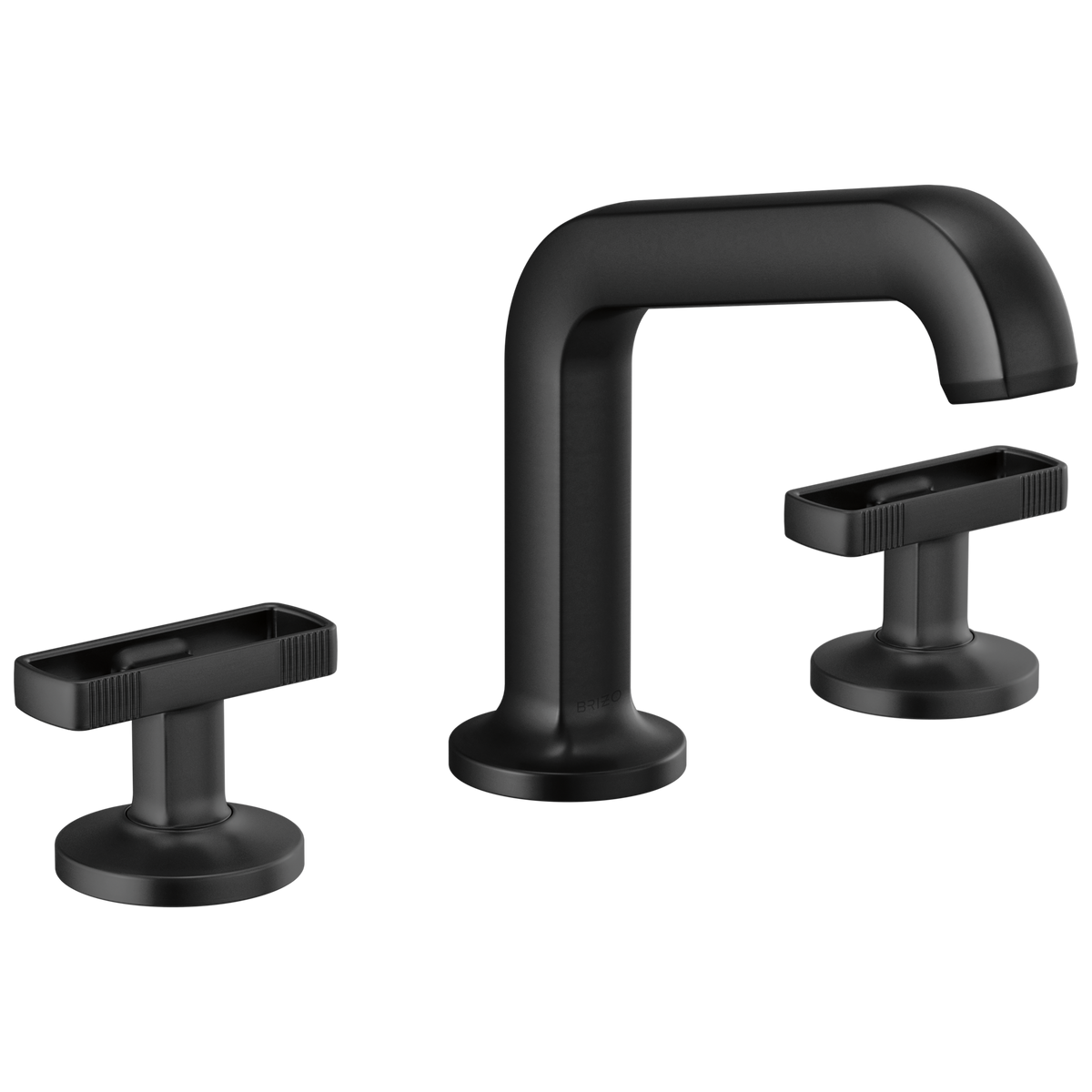 Brizo Kintsu Widespread Lavatory Faucet with Angled Spout - Less Handles - Complete Kit - Brilliance® Black Onyx