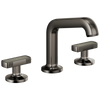 Brizo Kintsu Widespread Lavatory Faucet with Angled Spout - Less Handles - Complete Kit - Brilliance® Black Onyx