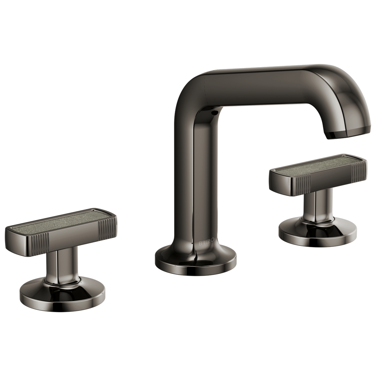 Brizo Kintsu Widespread Lavatory Faucet with Angled Spout - Less Handles - Complete Kit - Brilliance® Black Onyx