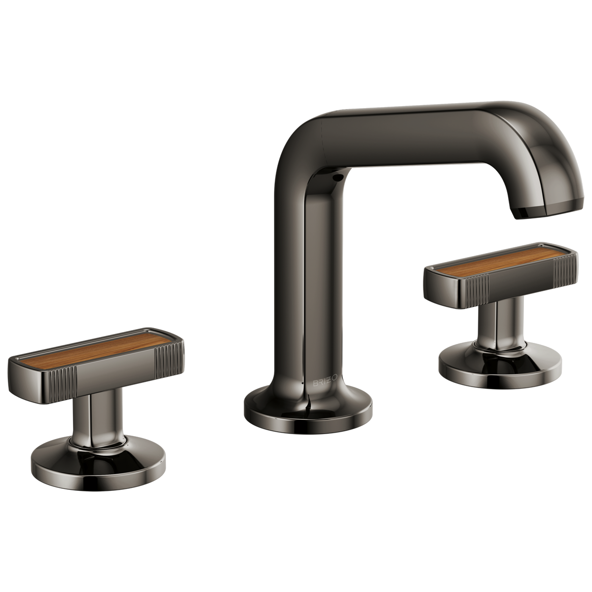 Brizo Kintsu Widespread Lavatory Faucet with Angled Spout - Less Handles - Complete Kit - Brilliance® Black Onyx