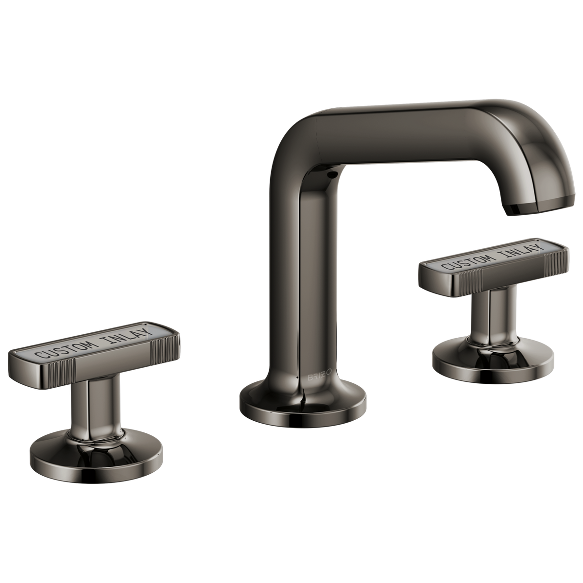 Brizo Kintsu Widespread Lavatory Faucet with Angled Spout - Less Handles - Complete Kit - Brilliance® Black Onyx