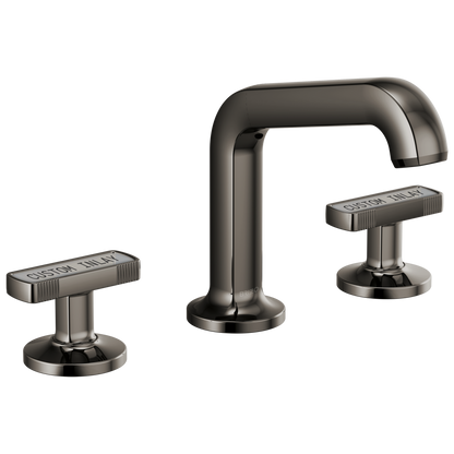 Brizo Kintsu Widespread Lavatory Faucet with Angled Spout - Less Handles - Complete Kit - Brilliance® Black Onyx