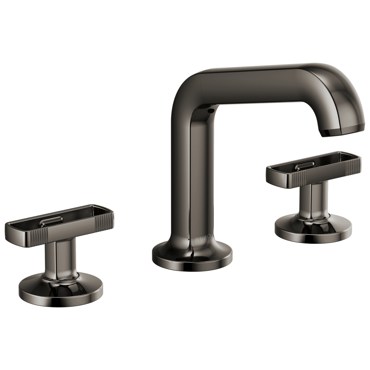 Brizo Kintsu Widespread Lavatory Faucet with Angled Spout - Less Handles - Complete Kit - Brilliance® Black Onyx