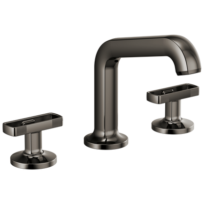 Brizo Kintsu Widespread Lavatory Faucet with Angled Spout - Less Handles - Complete Kit - Brilliance® Black Onyx